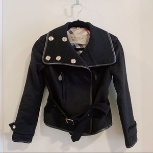 Burberry Black Belts Jacket